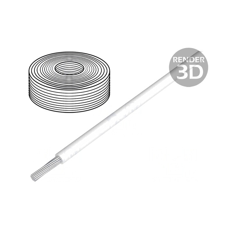 Cablu litat Cu alb 22AWG PVC 30m 300V | Electronic-mag.ro | Componente Electronice Cablu litat Cu alb 22AWG PVC 30m 300V | Electronic-mag.ro | Componente Electronice