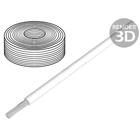 Cablu litat Cu alb 22AWG PVC 30m 300V | Electronic-mag.ro | Componente Electronice