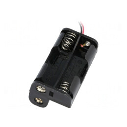 Suport Baterii AA Negru 3 Sloturi cu Cabluri 150mm | Electronic-mag.ro | Componente Electronice