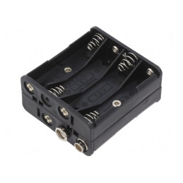 Suport Baterii AAA/R3 8x 6F22 Negru | Electronic-mag.ro | Componente Electronice