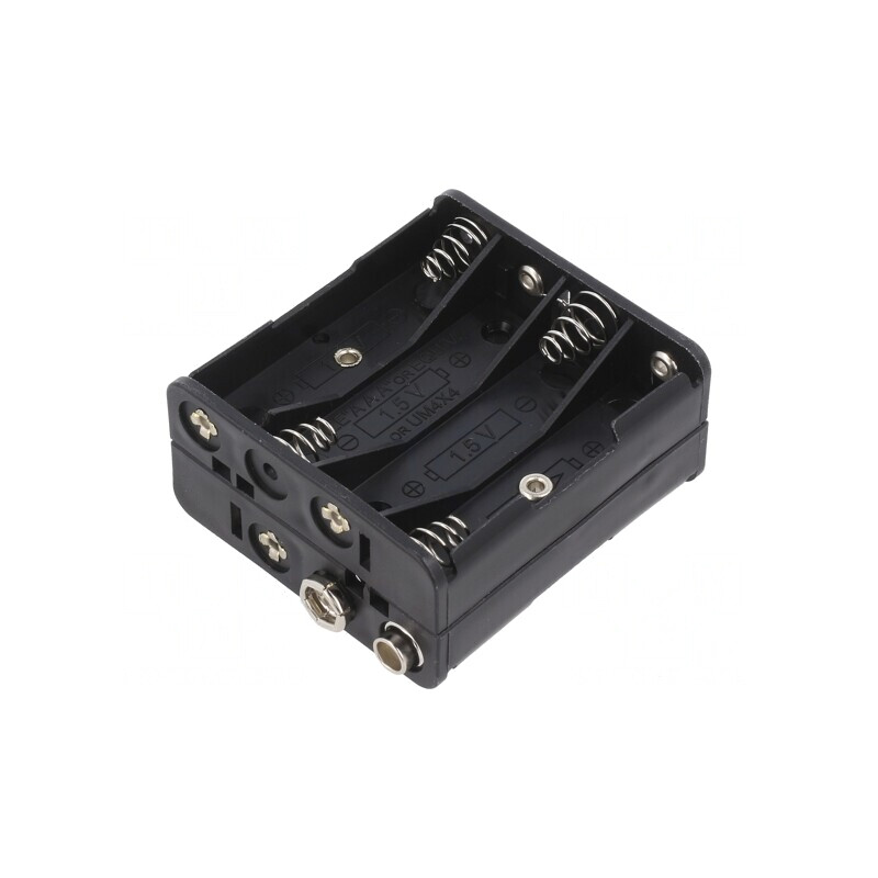 Suport Baterii AAA/R3 8x 6F22 Negru | Electronic-mag.ro | Componente Electronice