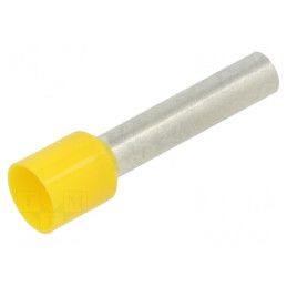 Tub de Capăt Izolat Cupru 10mm2 18mm Galben | Electronic-mag.ro | Componente Electronice