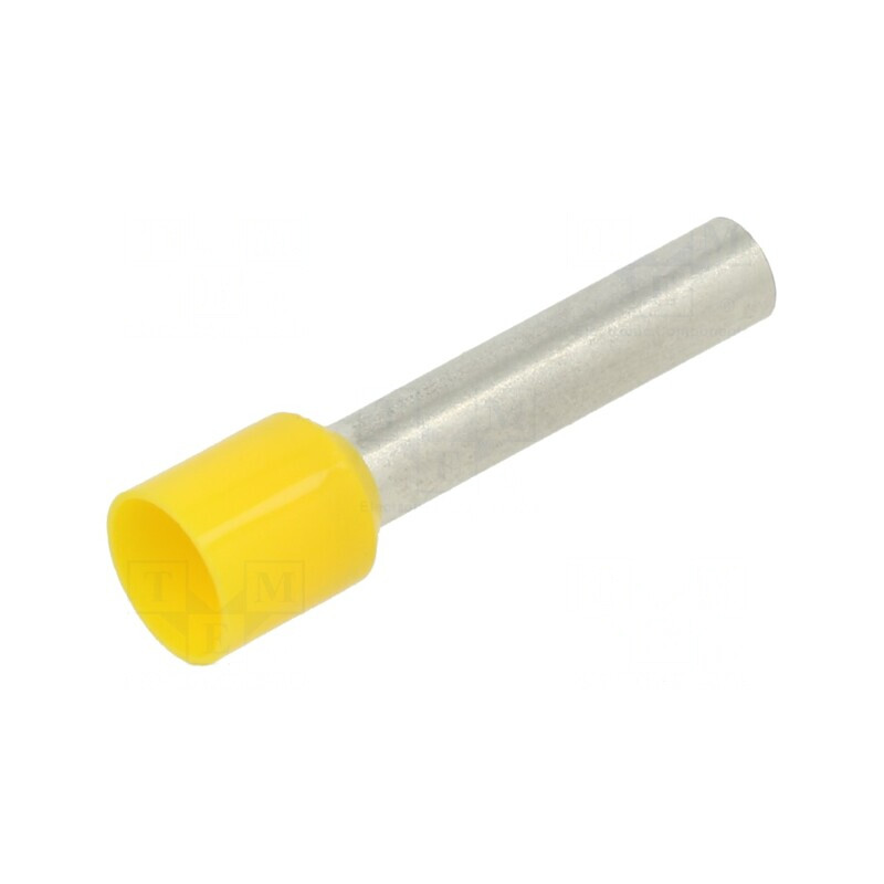 Tub de Capăt Izolat Cupru 10mm2 18mm Galben | Electronic-mag.ro | Componente Electronice