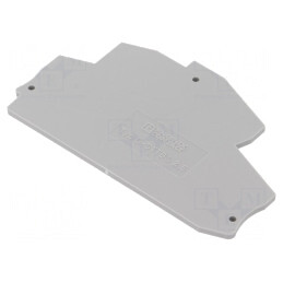 Placă extremitate gri 2.2mm x 54.5mm x 78mm | Electronic-mag.ro | Componente Electronice