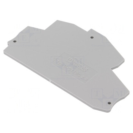 Placă extremitate gri 2.2mm x 54.5mm x 78mm | Electronic-mag.ro | Componente Electronice