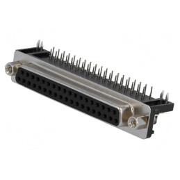 Conector D-Sub 37 PIN Soclu Mamă Unghi 90° THT | Electronic-mag.ro | Componente Electronice