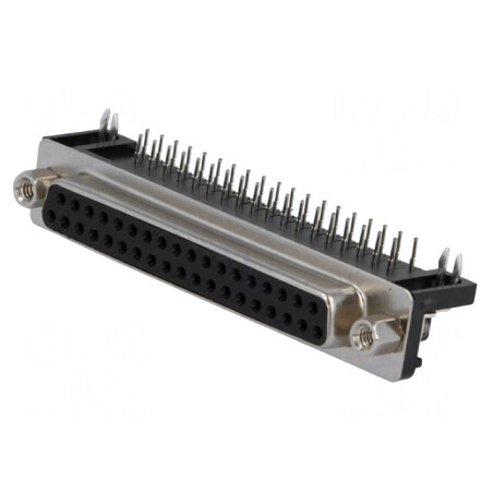 Conector D-Sub 37 PIN Soclu Mamă Unghi 90° THT | Electronic-mag.ro | Componente Electronice
