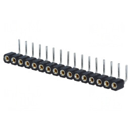 Soclu Șiruri Pini Mamă 16P 90° | Electronic-mag.ro | Componente Electronice