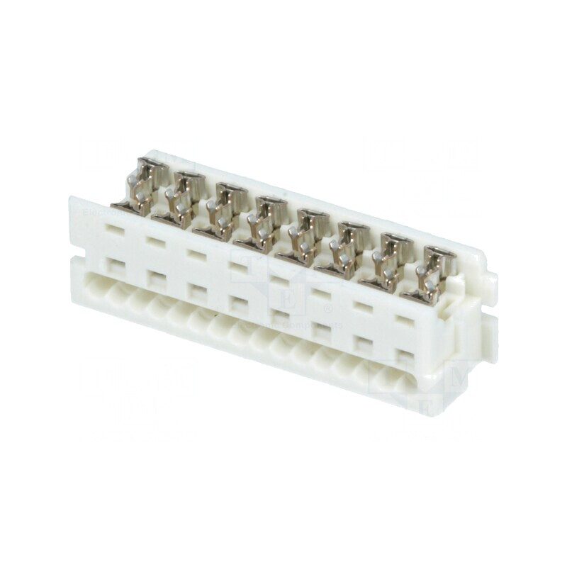 Mufă mamă IDC 16 PIN 1,27mm pentru cablu-bandă 1,2A | Electronic-mag.ro | Componente Electronice