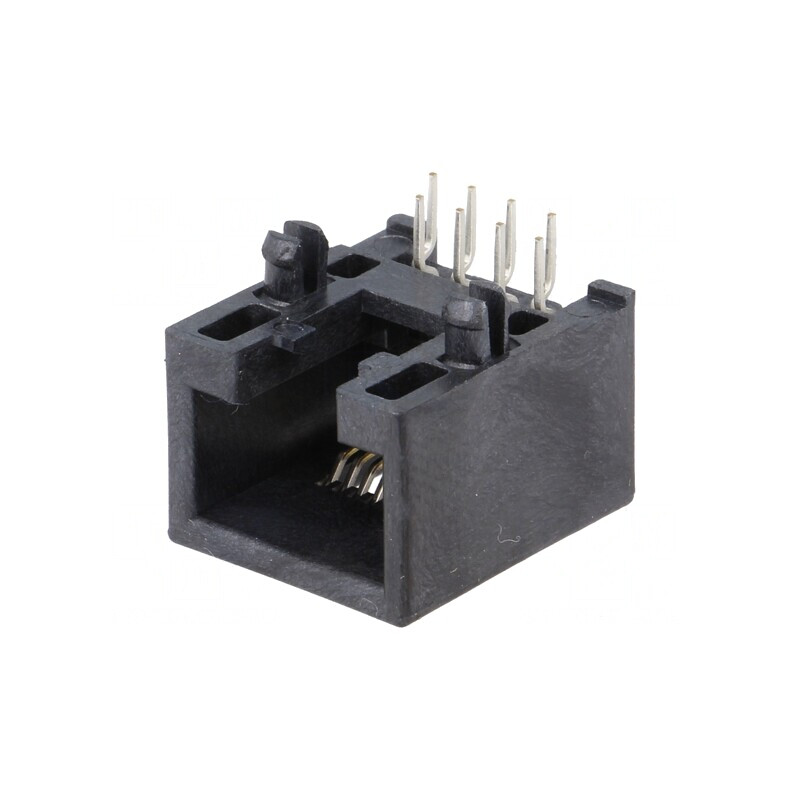 Soclu RJ45 Cat 3 Profil Jos 8p8c THT | Electronic-mag.ro | Componente Electronice