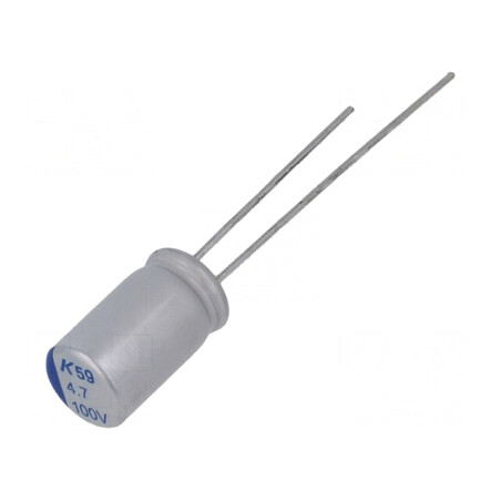 Condensator Polimeric Low ESR 4,7uF 100V THT | Electronic-mag.ro | Componente Electronice