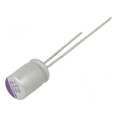 Condensator Polimeric 560uF 6.3V THT | Electronic-mag.ro | Componente Electronice