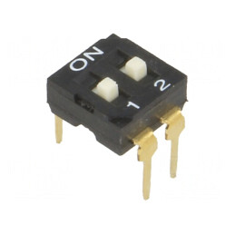 Comutator DIP-Switch 2 Secțiuni ON-OFF 12V | Electronic-mag.ro | Componente Electronice