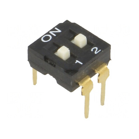 Comutator DIP-Switch 2 Secțiuni ON-OFF 12V | Electronic-mag.ro | Componente Electronice