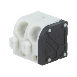 Regletă de conexiuni PCB unghi 45° 5mm 2 piste | Electronic-mag.ro | Componente Electronice