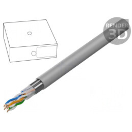 Cablu F/UTP Cat5e 4x2 24AWG 100m Gri Cu PVC | Electronic-mag.ro | Componente Electronice