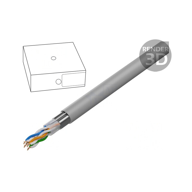Cablu F/UTP Cat5e 4x2 24AWG 100m Gri Cu PVC | Electronic-mag.ro | Componente Electronice Cablu F/UTP Cat5e 4x2 24AWG 100m Gri Cu PVC | Electronic-mag.ro | Componente Electronice