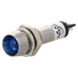 Lampă LED Control Albastru 24VDC Metal IP40 8,2mm | Electronic-mag.ro | Componente Electronice