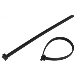 Colier de strângere negru 210mm x 8mm poliamidă