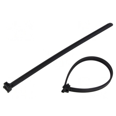 Colier de strângere negru 210mm x 8mm poliamidă | Electronic-mag.ro | Componente Electronice