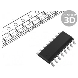 Multiplexor Digital 4 Canale TTL SMD SOIC16 | Electronic-mag.ro | Componente Electronice