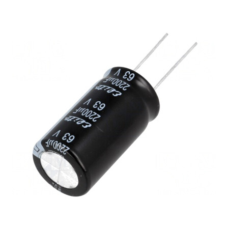 Condensator Electrolitic THT 2200uF 63VDC 18x32mm | Electronic-mag.ro | Componente Electronice