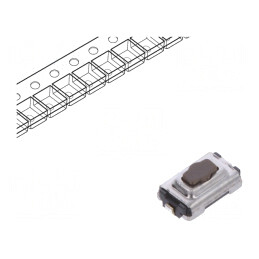 Microîntrerupător TACT SMT 0,05A 12V 2,5mm