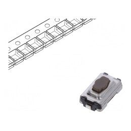 Microîntrerupător TACT SPST 0,05A 12V SMT 2,6N 2,5mm | Electronic-mag.ro | Componente Electronice