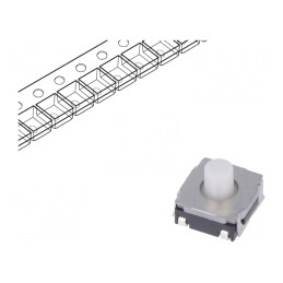 Microîntrerupător TACT SPST 0,05A 12V SMT 5,1mm