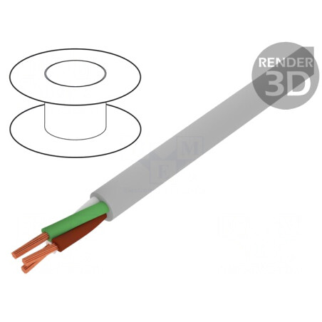 Cablu BiT LiYY 3x0.5mm2 Neecranat 300V Gri | Electronic-mag.ro | Componente Electronice
