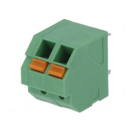 Regletă de conexiuni PCB 3,81mm 2 piste cu buton | Electronic-mag.ro | Componente Electronice