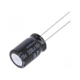 Condensator Electrolitic Bipolar THT 330uF 16VDC 12.5x25mm | Electronic-mag.ro | Componente Electronice