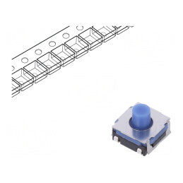 Microîntrerupător TACT SPST 0,05A 12V SMT 3,4N 5,1mm