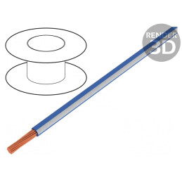 Cablu Electric Litat Cu 0,75mm2 PVC Albastru-Alb 300V/500V | Electronic-mag.ro | Componente Electronice