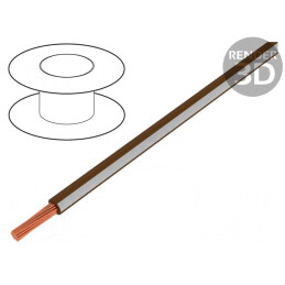 Cablu Electic PVC 0,75mm2 Maro-Alb 300V/500V Clasa 5 | Electronic-mag.ro | Componente Electronice
