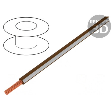 Cablu Electic PVC 0,75mm2 Maro-Alb 300V/500V Clasa 5 | Electronic-mag.ro | Componente Electronice