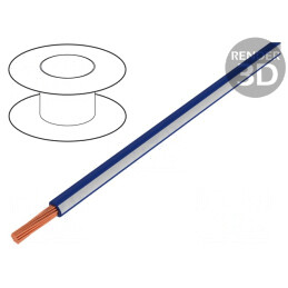 Cablu litat PVC 0,75mm2 albastru-alb | Electronic-mag.ro | Componente Electronice