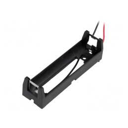 Suport Baterie 18650 cu Cabluri 150mm Negru | Electronic-mag.ro | Componente Electronice
