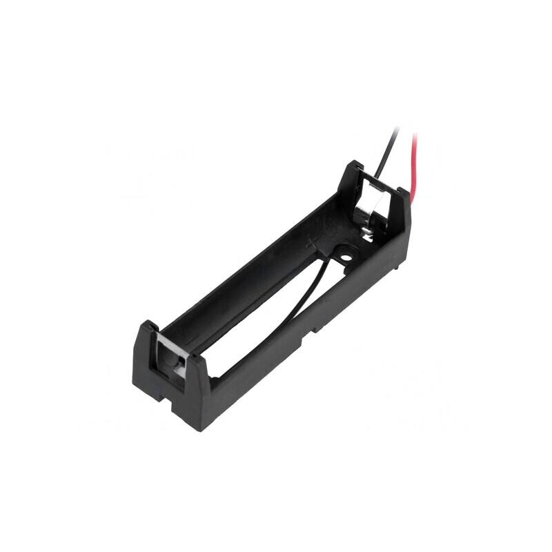 Suport Baterie 18650 cu Cabluri 150mm Negru | Electronic-mag.ro | Componente Electronice