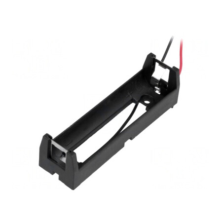 Suport Baterie 18650 cu Cabluri 150mm Negru | Electronic-mag.ro | Componente Electronice