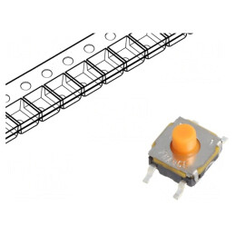 Microîntrerupător TACT SPST-NO SMT 0,05A 32VDC | Electronic-mag.ro | Componente Electronice