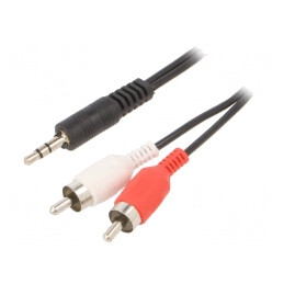 Cablu Audio Jack 3.5mm la RCA 1.5m Nichelat | Electronic-mag.ro | Componente Electronice