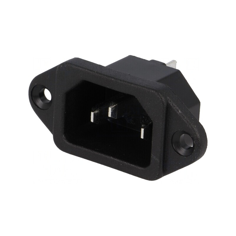 Conector Alimentare AC Tată 10A 250V IEC 60320 | Electronic-mag.ro | Componente Electronice