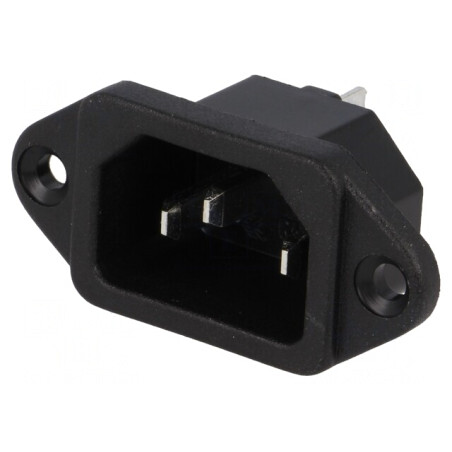 Conector Alimentare AC Tată 10A 250V IEC 60320 | Electronic-mag.ro | Componente Electronice