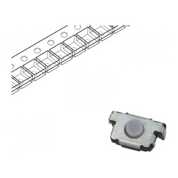 Microîntrerupător TACT SPST 0,02A 12VDC SMT 3,5mm Gri | Electronic-mag.ro | Componente Electronice