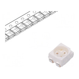 LED SMD 3528 Roșu/Galben 3.5x2.8mm 120°