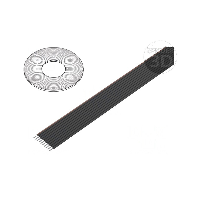 Cablu bandă litat 1,27mm PVC negru | Electronic-mag.ro | Componente Electronice