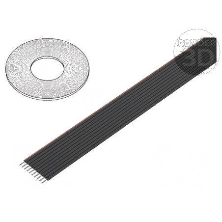 Cablu bandă litat 1,27mm PVC negru | Electronic-mag.ro | Componente Electronice