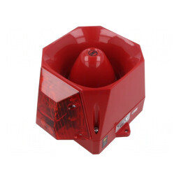 Semnalizator luminos si acustic rosu IP66 | Electronic-mag.ro | Componente Electronice