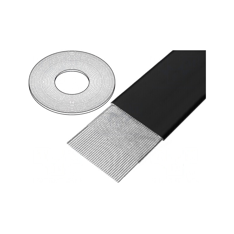Cablu bandă litat cu PVC negru | Electronic-mag.ro | Componente Electronice
